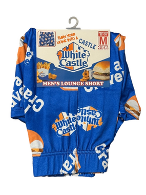 Mens White Castle Licensed Lounge Shorts - Size Medium - NWT